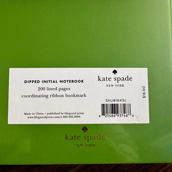 NWT kate spade Dipped Initial Notebook, Letter 'C' - Picture 4 of 4